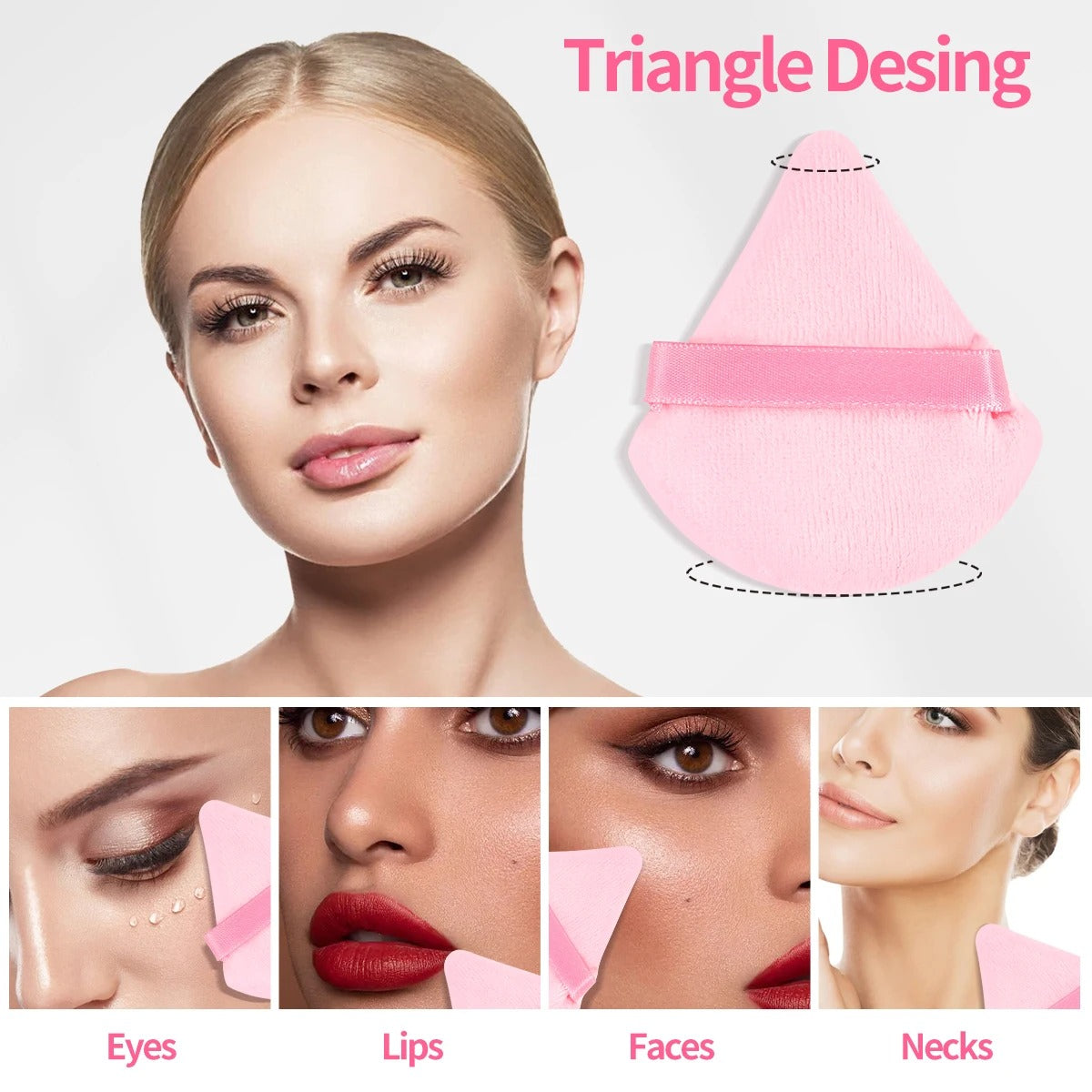 12Pcs Makeup Blenders with Hair & Wrist Band Set